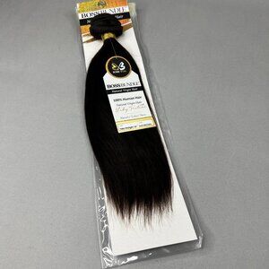 14” Natural Brown Boss Bundles Yaki Straight 100% Human Hair Track Extensions